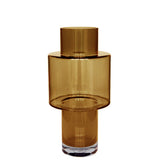 Juba Cognac vaas – Mondgeblazen dikglas design Ø20xH40 cm
