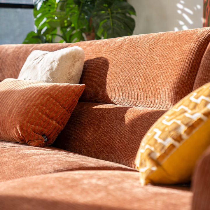 SEVN Organische Hoekbank Ceylon Lounge Rechts, kleur Rood