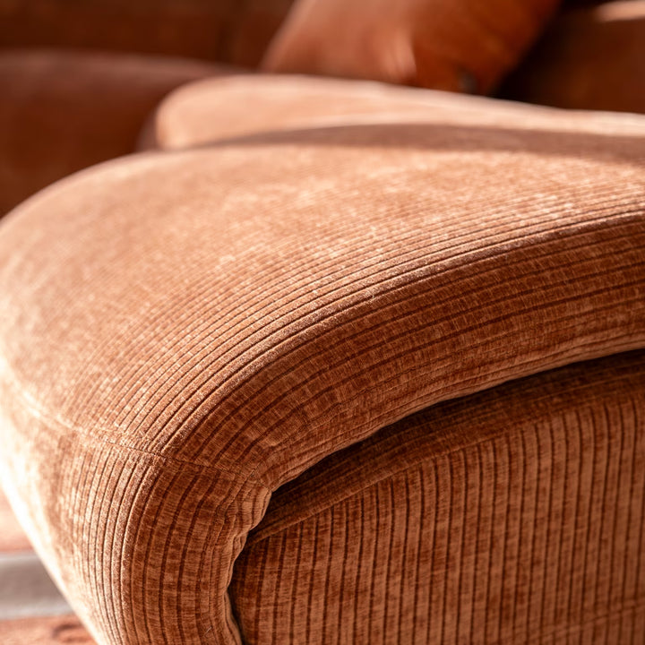 SEVN Organische Hoekbank Ceylon Lounge Rechts, kleur Rood