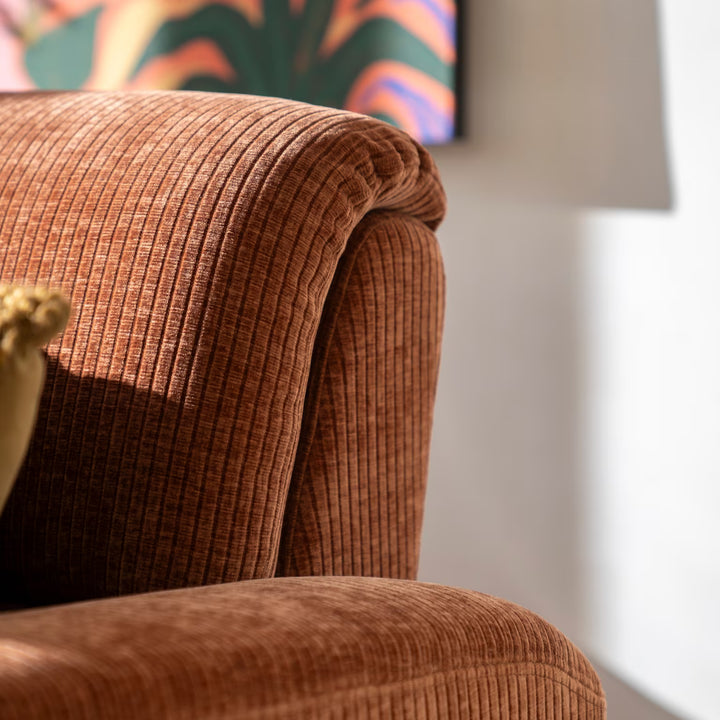 SEVN Organische Hoekbank Ceylon Lounge Rechts, kleur Rood