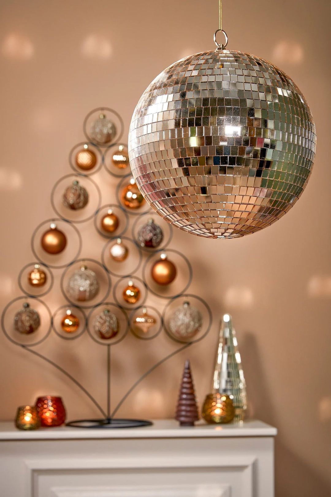 Mica Decorations Kerst Discobal - Ø25 cm - Champagne