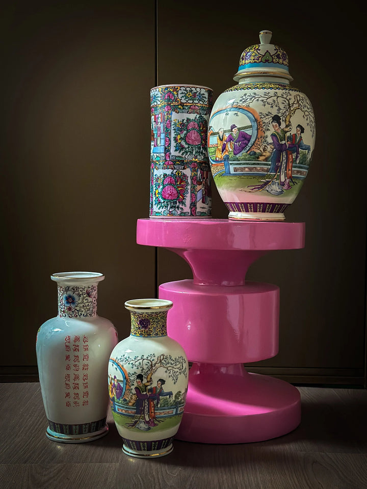 Kleurrijke Chinese vintage vaas