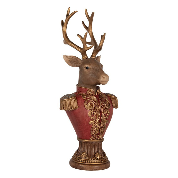 Decoratie Beeld Hert 16x14x36 cm Bruin Kunststof