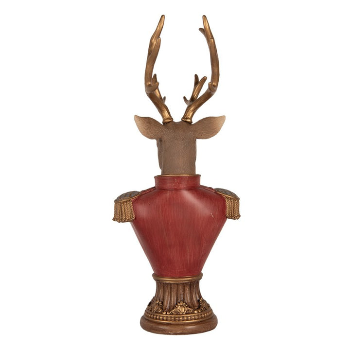 Decoratie Beeld Hert 16x14x36 cm Bruin Kunststof