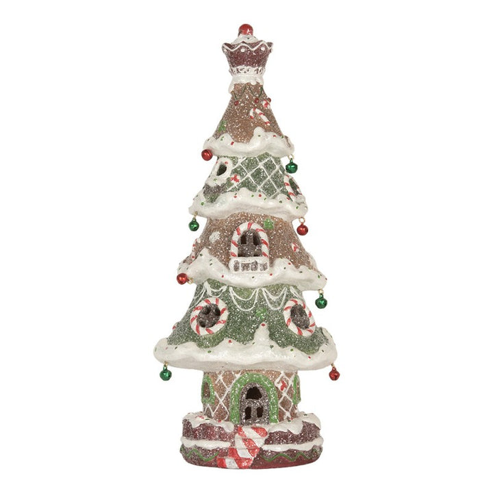 Clayre & Eef Decoratie Kerstboom 3xAAA Bruin Kunststof