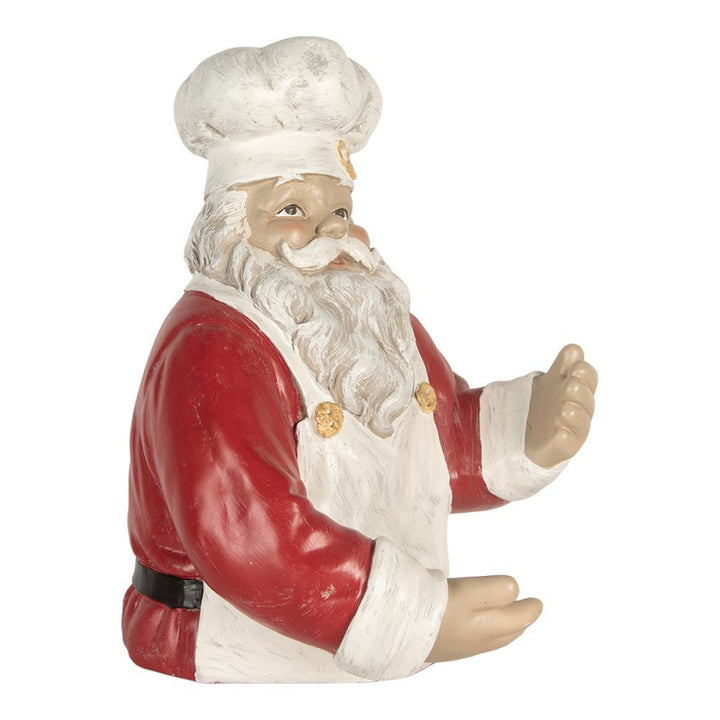 Clayre & Eef Decoratie Kerstman 25x25x35 cm Rood Kunststof