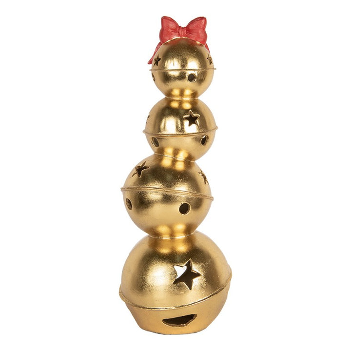 Clayre & Eef Kerstdecoratie Beeld Kerstbal 20x20x54 cm Goudkleurig