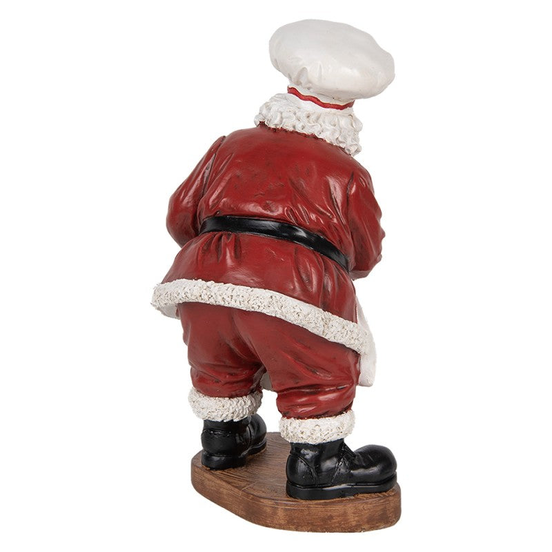 Clayre & Eef Kerstdecoratie Beeld Kerstman 17x16x28 cm Rood Kunststof