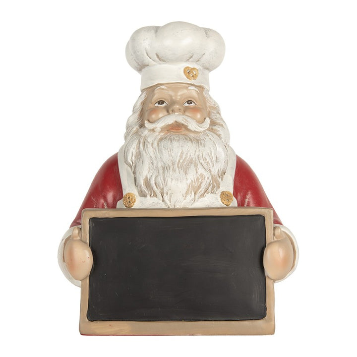 Clayre & Eef Kerstdecoratie Kerstman 24x16x30 cm Rood Kunststof