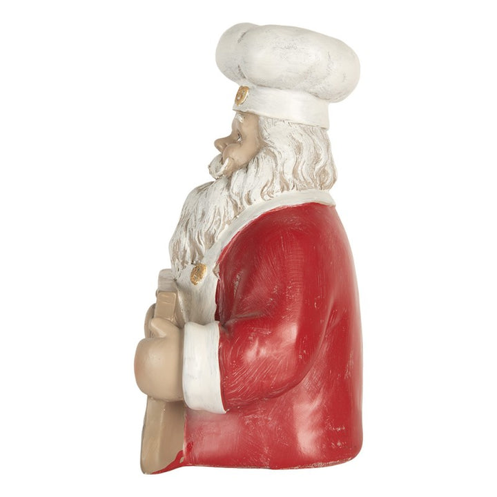 Clayre & Eef Kerstdecoratie Kerstman 24x16x30 cm Rood Kunststof
