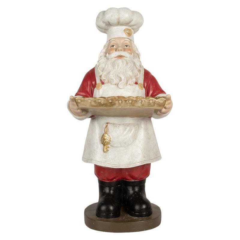 Clayre & Eef Kerstdecoratie Kerstman 40x39x81 cm Rood Kunststof