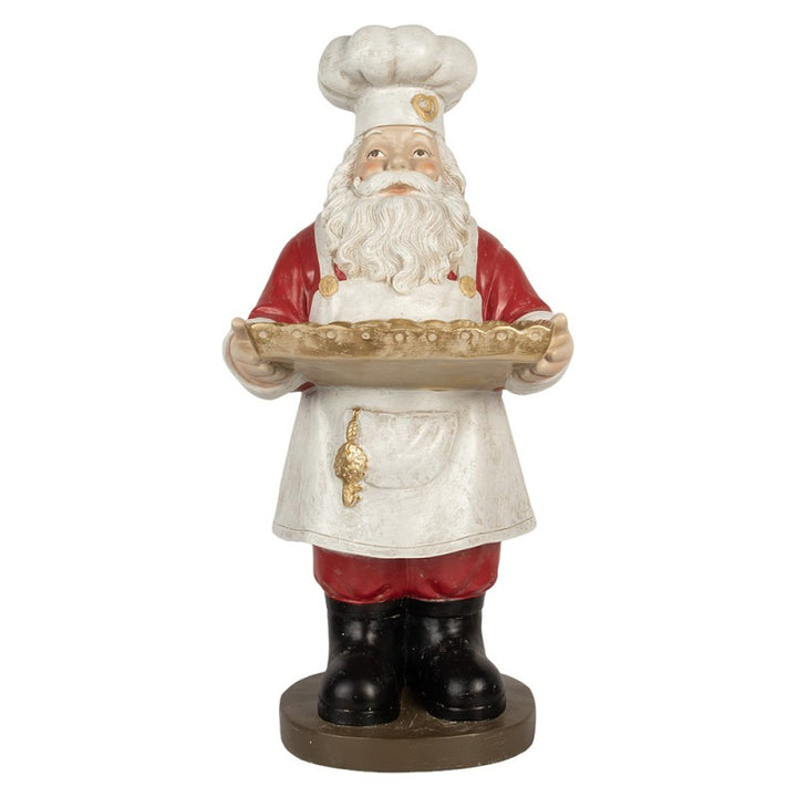 Clayre & Eef Kerstdecoratie Kerstman 40x39x81 cm Rood Kunststof