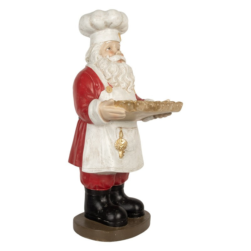 Clayre & Eef Kerstdecoratie Kerstman 40x39x81 cm Rood Kunststof