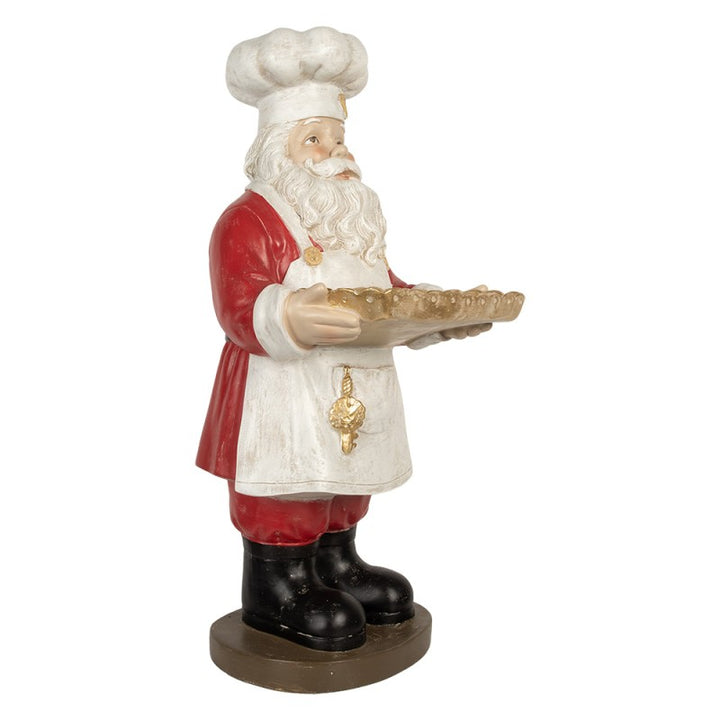 Clayre & Eef Kerstdecoratie Kerstman 40x39x81 cm Rood Kunststof