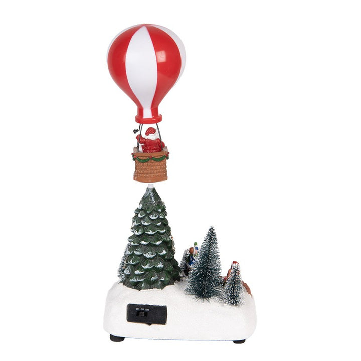 Clayre & Eef Kerstdecoratie met LED-verlichting en muziek Kerstboom 17x13x15/18 cm
