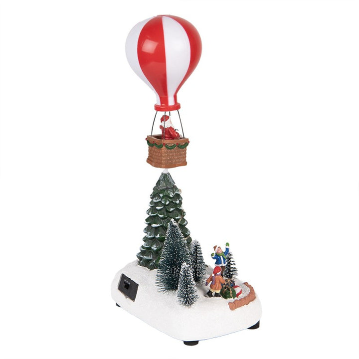 Clayre & Eef Kerstdecoratie met LED-verlichting en muziek Kerstboom 17x13x15/18 cm