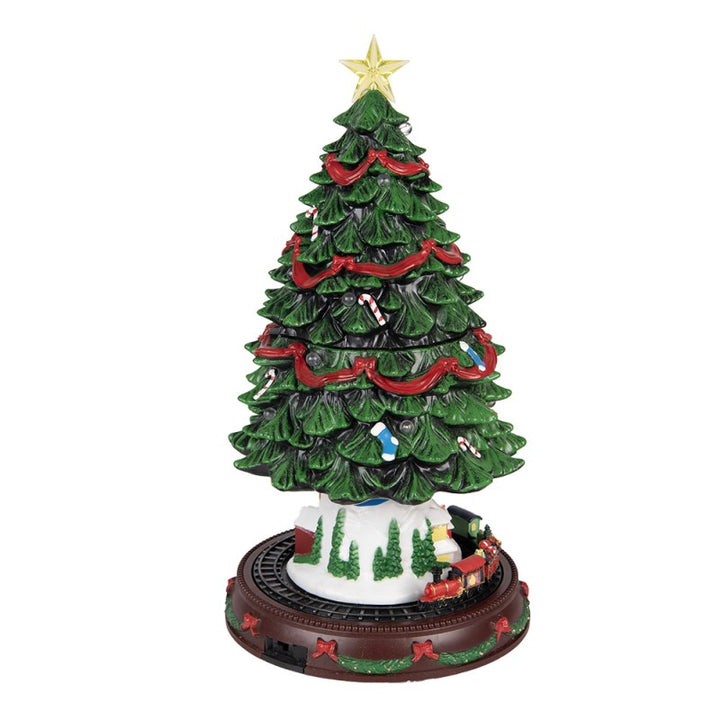 Clayre & Eef Kerstdecoratie met LED-verlichting en muziek Kerstboom