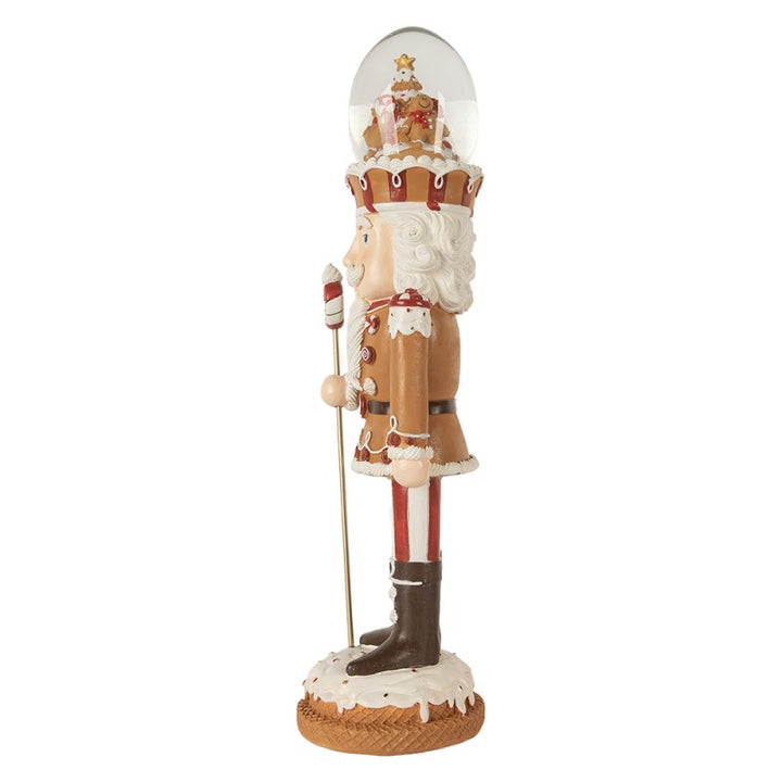 Clayre & Eef Notenkraker met LED & Muziek — 14×13×48 cm — Bruin