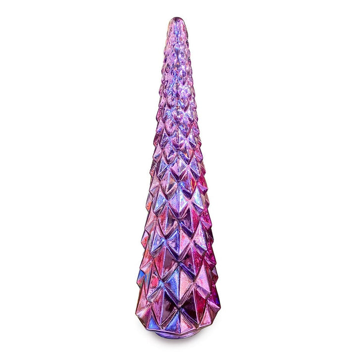 Colmore - Kerstboom Deco Shiny Lila Metallic Glas 18x61cm
