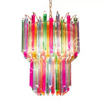 Colmore - Lamp Kroonluchter Pegels Multicolor Glas 47x74cm 3-laags