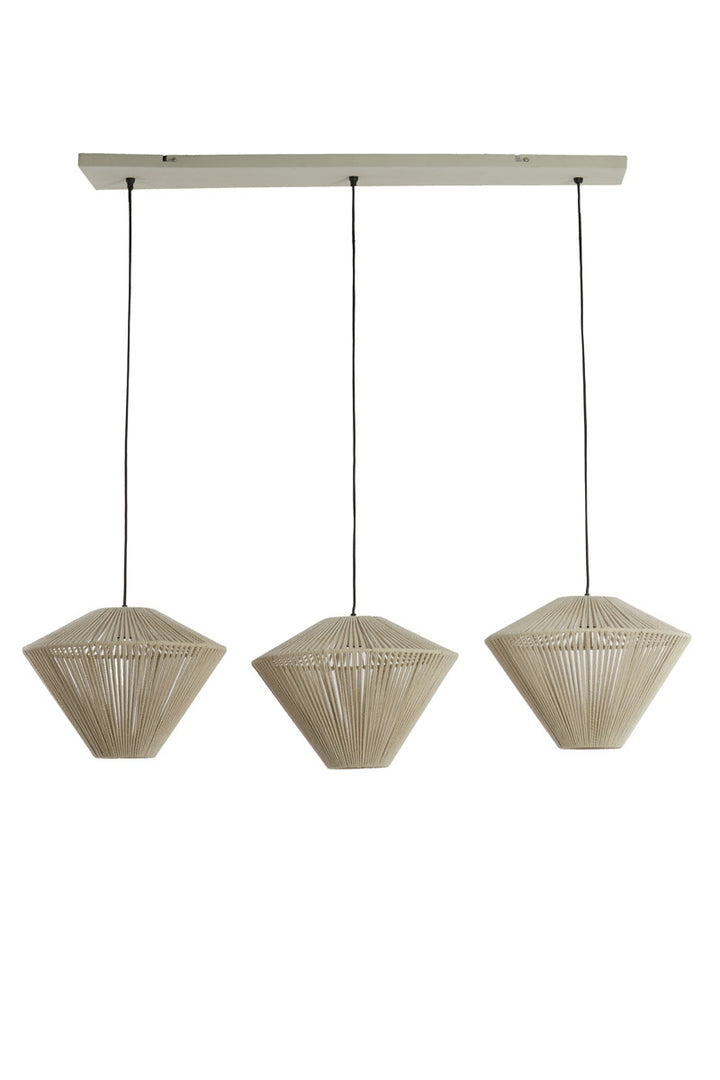 Light & Living Hanglamp Felida 3-Lichts Crème