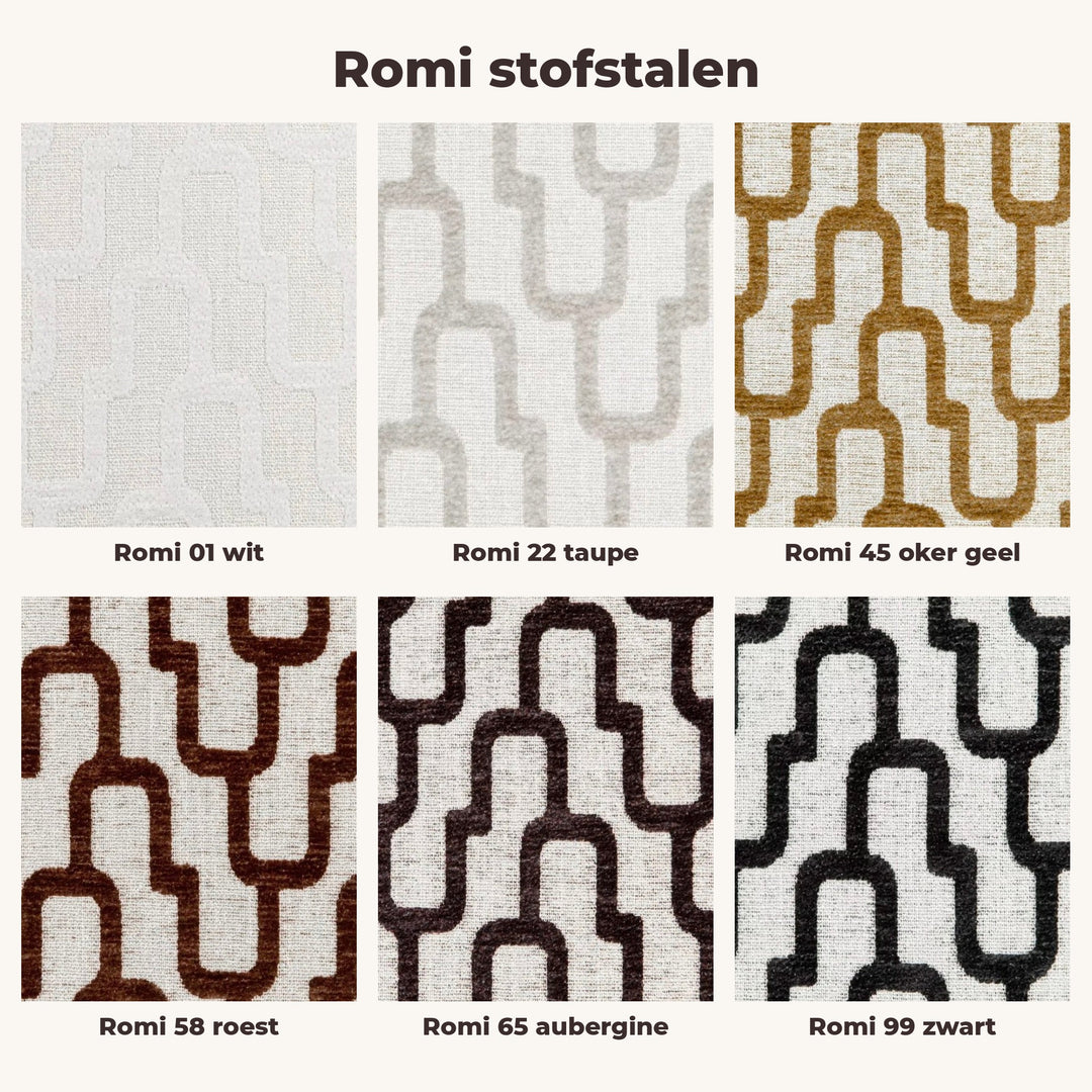 Romi stofstalen – alle 6 kleuren