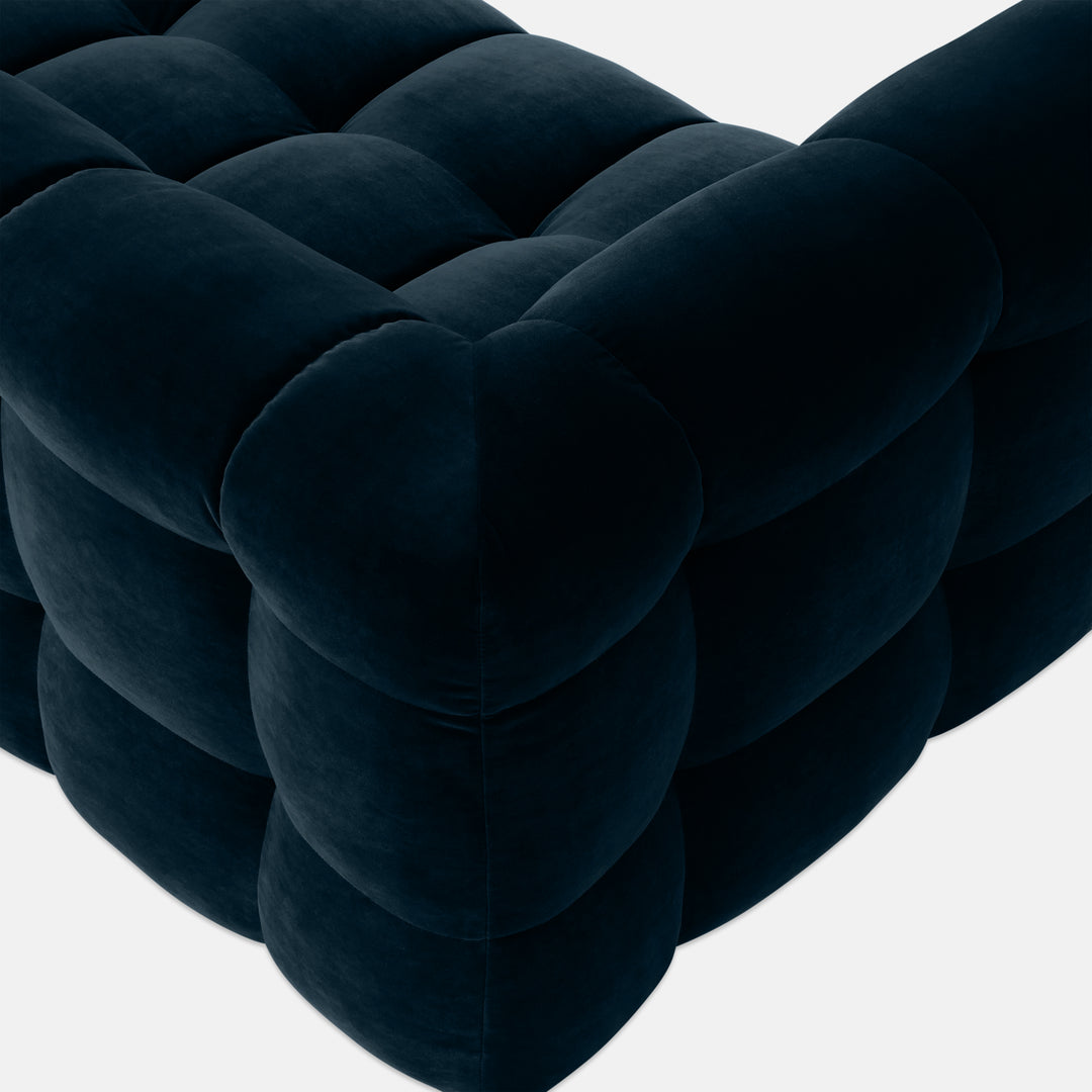 Bubbel Hoekbank Velvet – Luxe Organische Designbank Royal 56 petrol