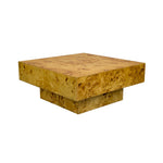 Houten salontafel Quinn 90 cm van opzij
