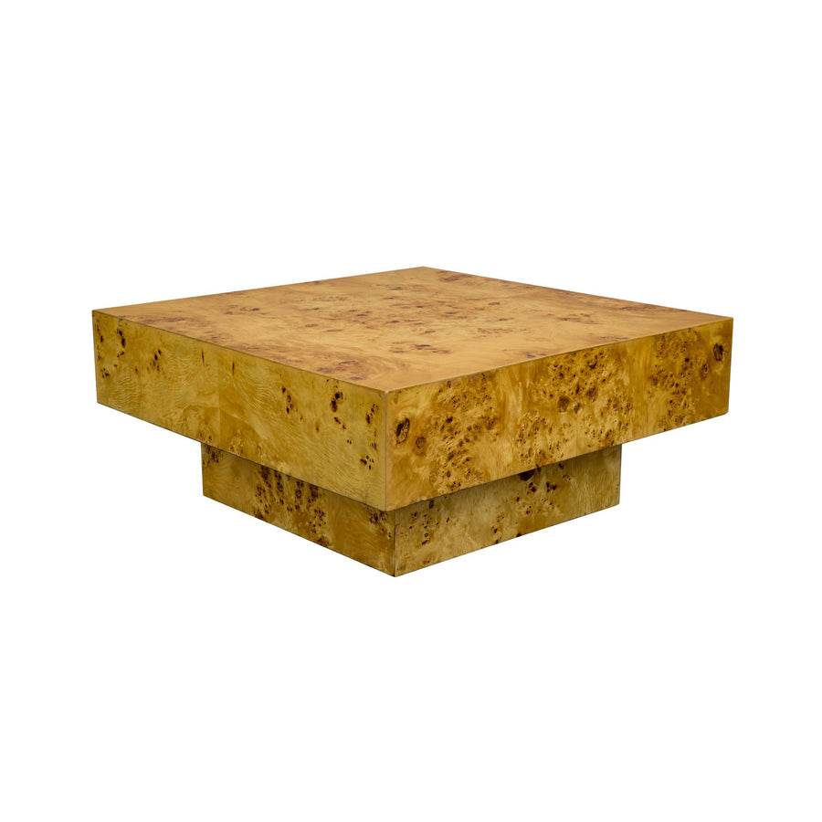 Houten salontafel Quinn 90 cm van opzij