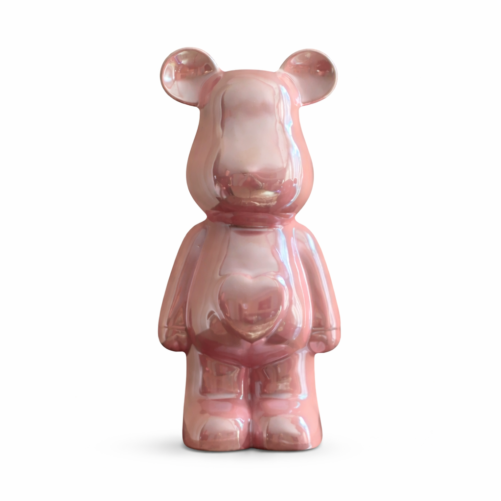 Roze Beer Beeld – Parelmoer Hart