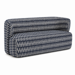 Riviera Eetbank Navy – 3/4 aanzicht