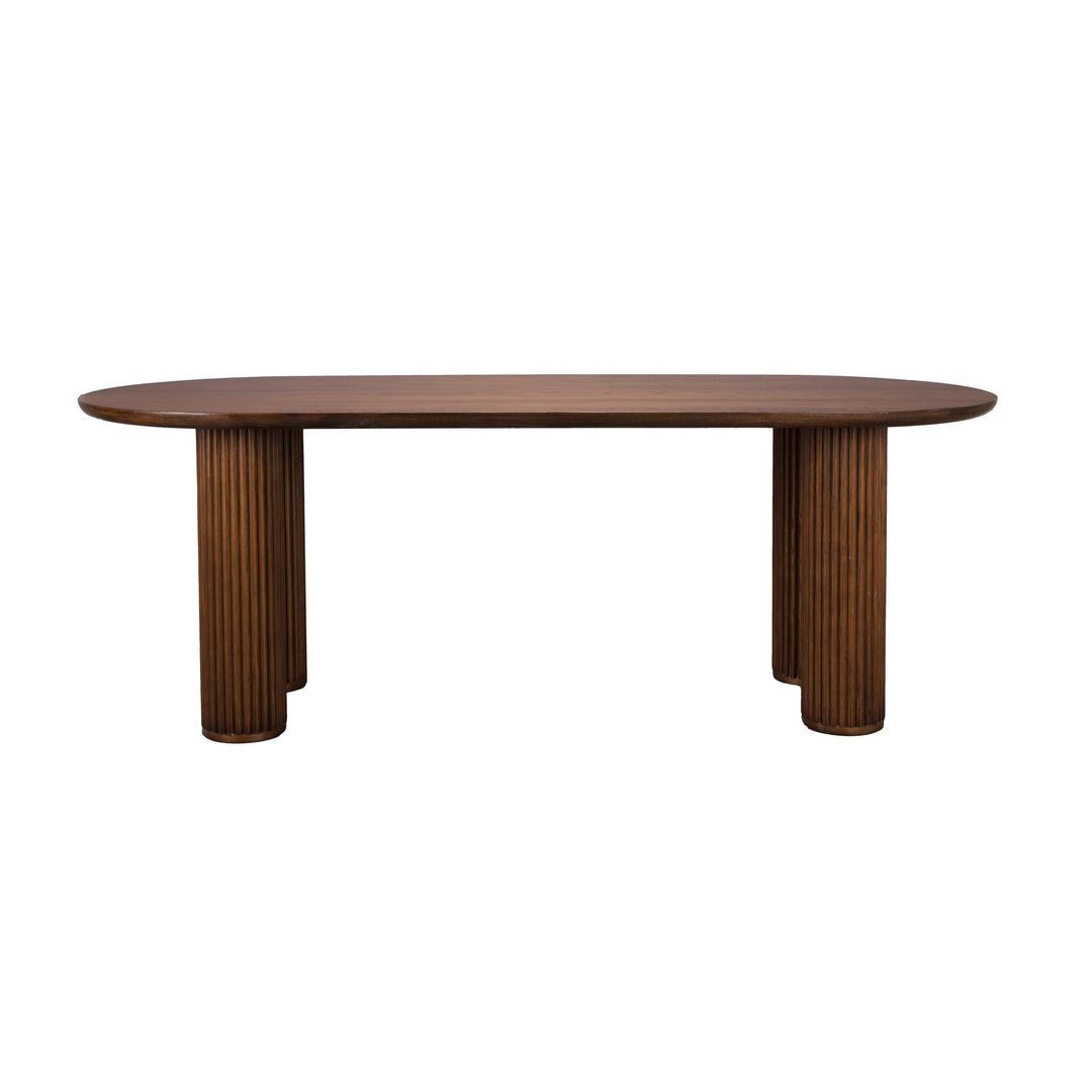 Ovale eettafel massief eiken 220 x 90 cm – Dutchbone Dean