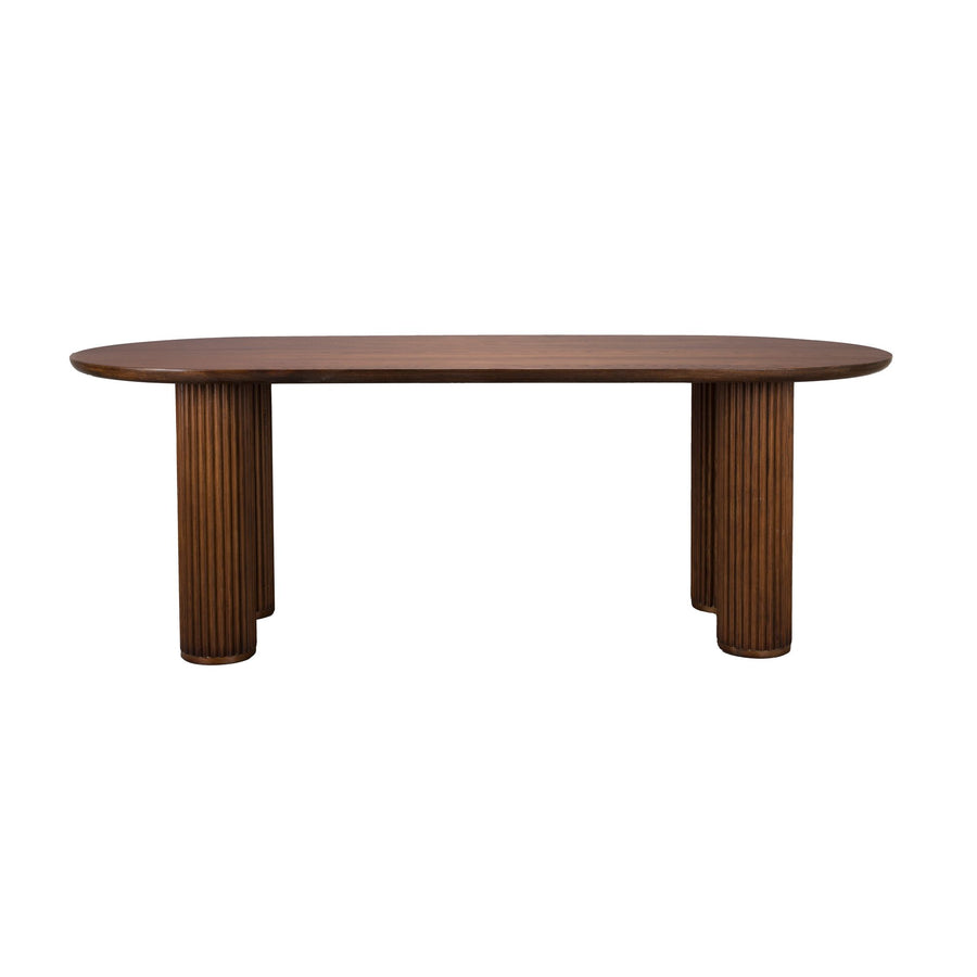 Ovale eettafel massief eiken 220 x 90 cm – Dutchbone Dean