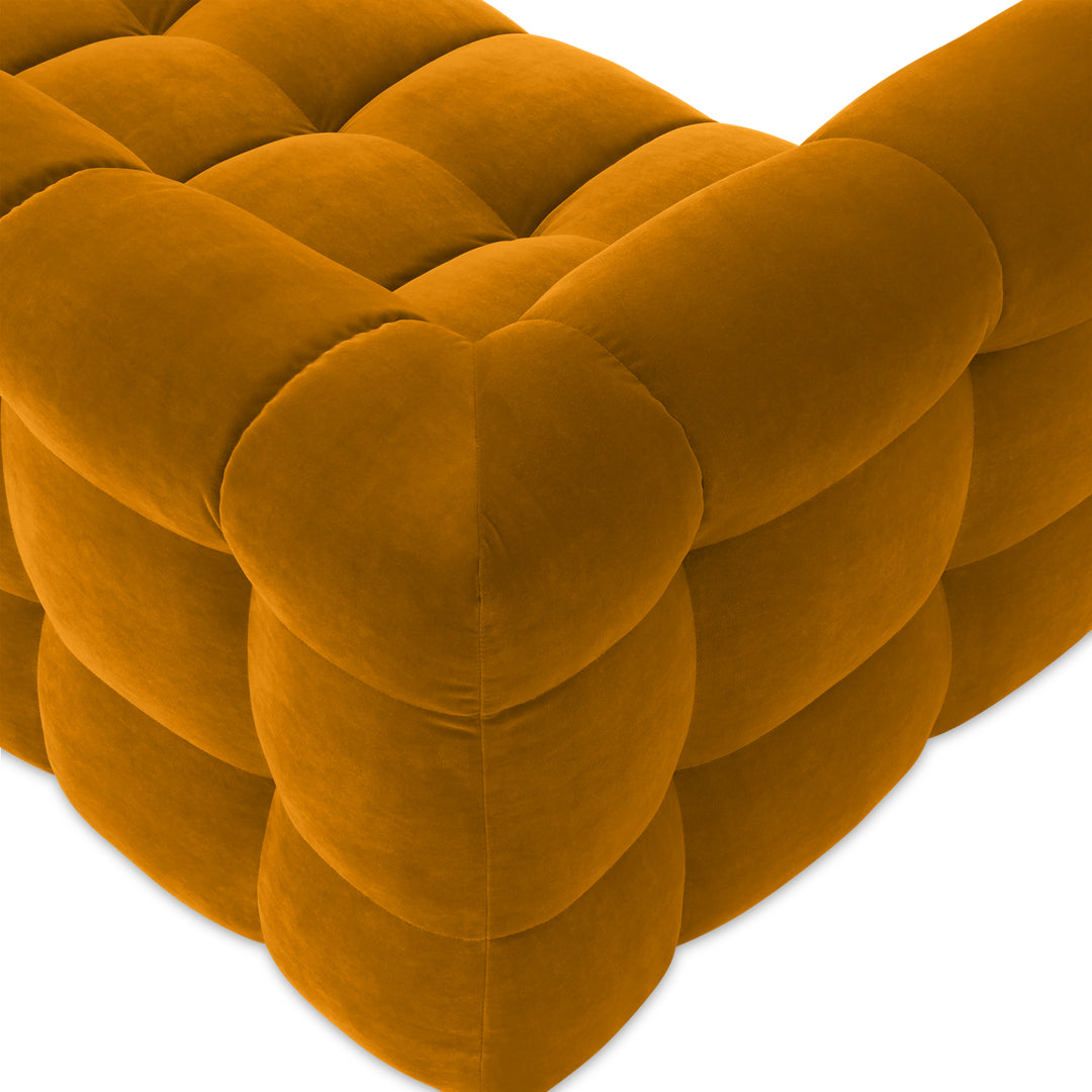 Bubbel Hoekbank Velvet – Luxe Organische Designbank Royal 120 peach