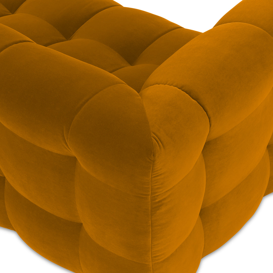 Velvet Bank 3-Zits – Ronde Luxe Designbank | Royal peach 120