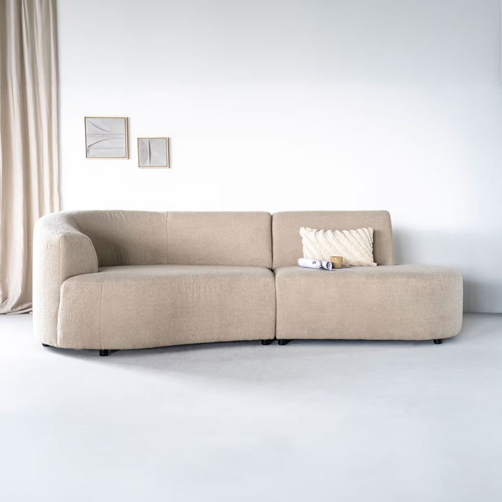 SEVN Organische Bank Denise Teddystof, kleur Beige