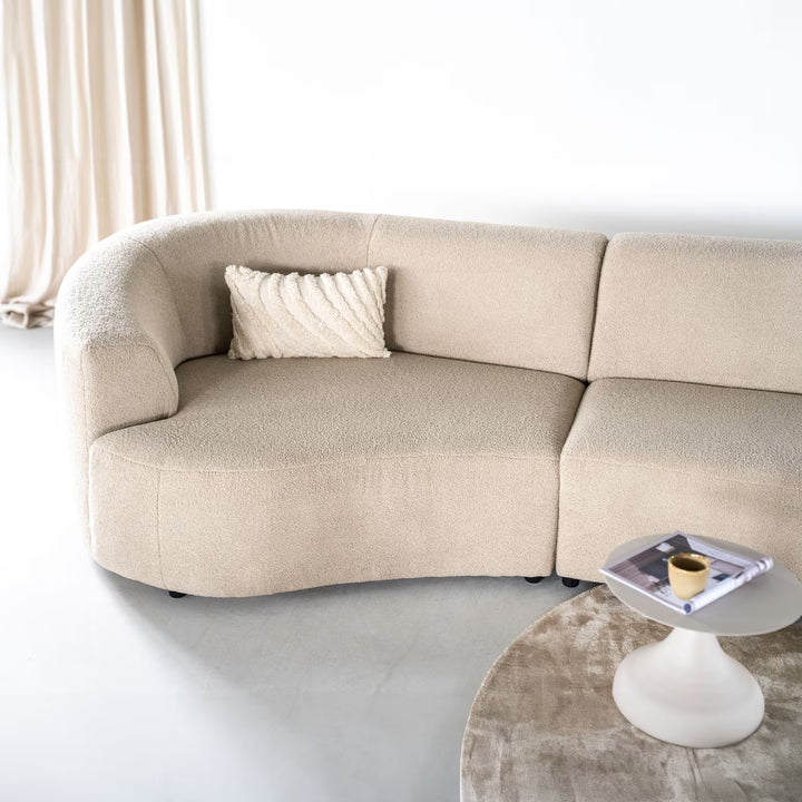 SEVN Organische Bank Denise Teddystof, kleur Beige