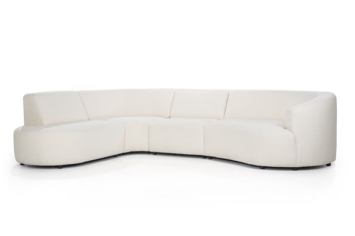 SEVN Hoekbank Denise Teddy, kleur Ivoor