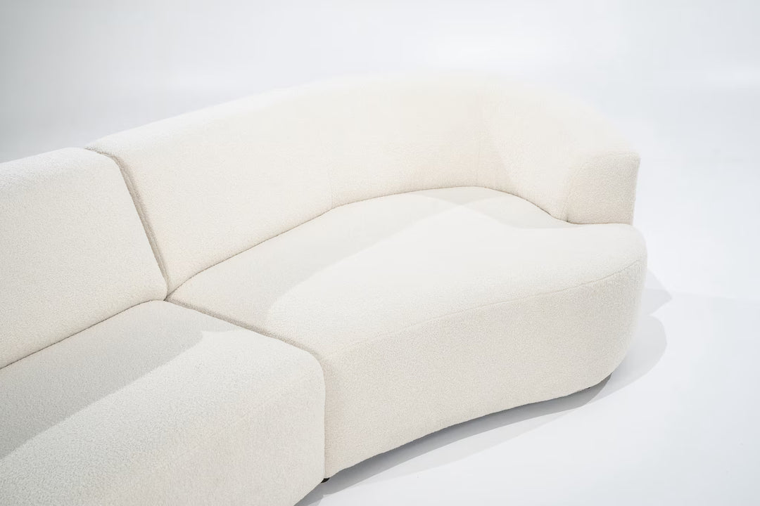 SEVN Hoekbank Denise Teddy, kleur Ivoor