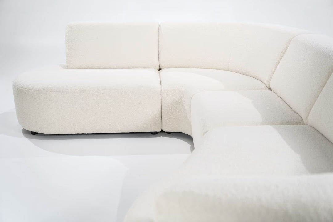 SEVN Hoekbank Denise Teddy, kleur Ivoor