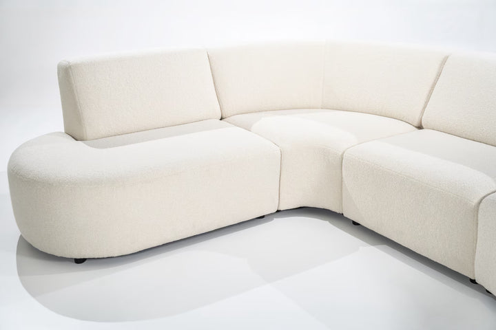 SEVN Hoekbank Denise Teddy, kleur Ivoor