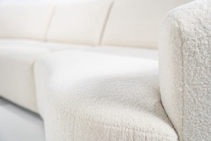 SEVN Hoekbank Denise Teddy, kleur Ivoor