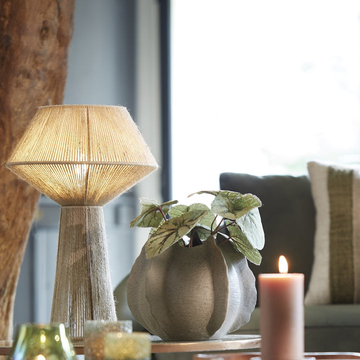 Light & Living Tafellamp Fugia Jute Ø36cm