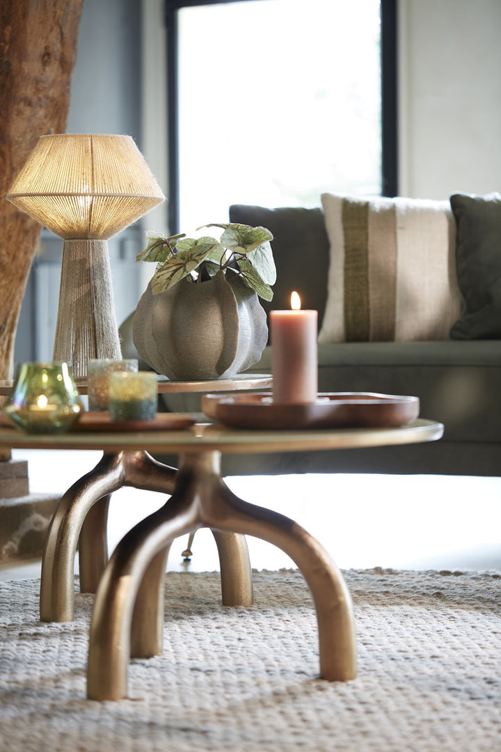 Light & Living Tafellamp Fugia Jute Ø36cm