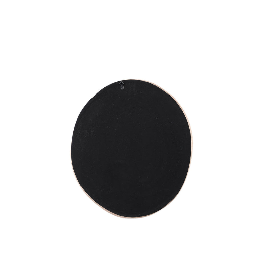 Don Beige velvet mirror organic round 70x4x70cm PTMD