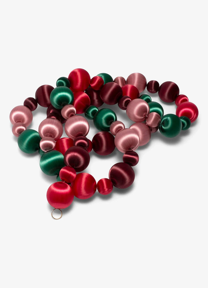 Vondels Garland dusty red/burgundy/pink/green kerstslinger