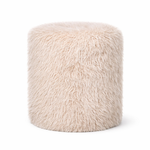 Ronde poef Hari– stof beige