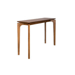 Detail van het walnootfineer van de Savone sidetable
