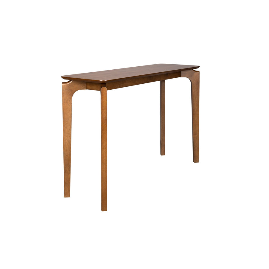 Detail van het walnootfineer van de Savone sidetable