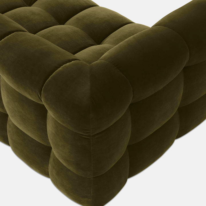 Bubbel Hoekbank Velvet – Luxe Organische Designbank Royal 162 forest